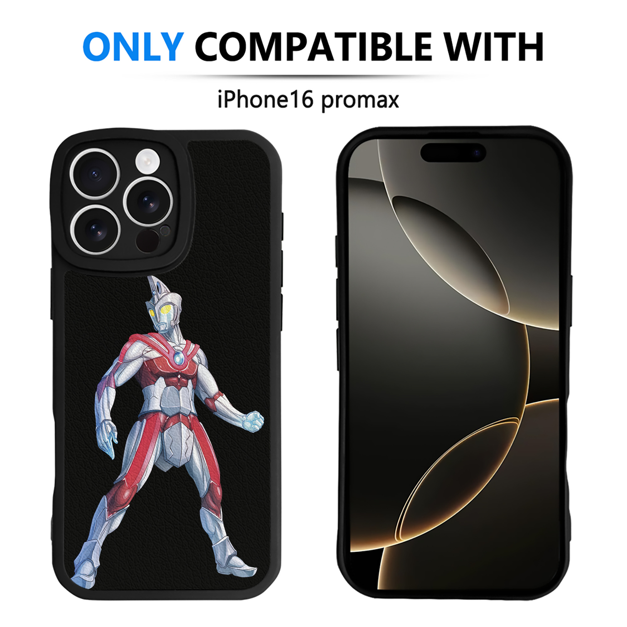 （画像用） ウルトラマン Ultraman 【iPhone 16シリーズ対応】シリコンスマホケース（レザー調） 材質：シリコン